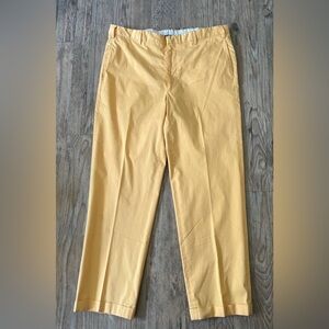 Ben Silver Charleston Pants 36 Italy Soft Maize Yellow Masters Luxury Prep Golf